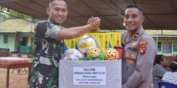 Jelang Purna Tugas, Satgas 511 Berikan Tali Asih Dalam Rangka Sukseskan Perayaan HUT RI Ke-78 Di Perbatasan RI-PNG