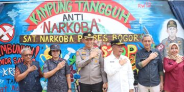 Minimalisir Peredaran Narkotika, Polres Bogor Launching – Resmikan Kampung Tangguh Bebas Narkoba