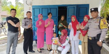 Kapolsek Marbau Giat Melakukan Pengecekan Anak yang Tergolong Stunting
