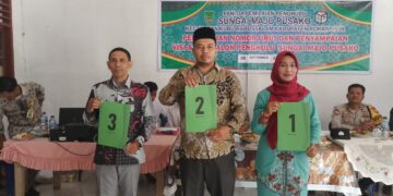 3 Calon Penghulu Sungai Majo Pusako, Ambil Undian Nomor Urut dan Sampaikan Visi dan Misi.