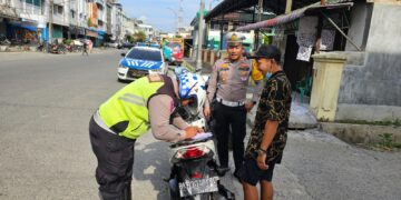 Kasat Lantas Awasi Langsung Pelaksanaan Tilang Manual