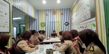 Giat Rapat Koordinasi Saka Wira Bersama Koramil 0621-10 Cisarua Megamendung