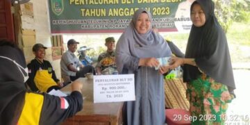 Kepenghuluan Teluk Nilap Jaya Salurkan BLT DD untuk Bulan Juli s/d September Tahun 2023