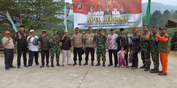 Apel Siaga dan Peringatan HUT TNI ke-78, Danramil: Meningkatkan Kesiapsiagaan Pemilu 2024