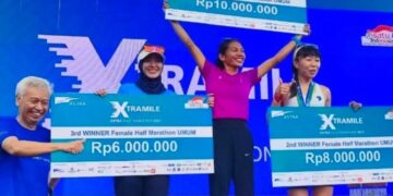 Atlit BIN Odekta Naibaho Juara Xtramile Astra Half Marathon 2023