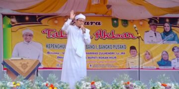 Tabligh Akbar di Teluk Bano 1 Kecamatan Bangko Pusako Antusiasme Masyarakat Tinggi