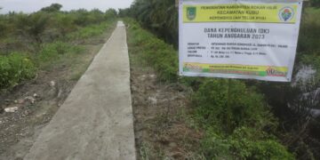 Program Ketahanan Pangan, Kepenghuluan Teluk Piyai Bangun Jalan Usaha Tani Rokan Hilir