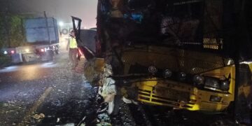 Kecelakaan Bus Operanto dan Bus Pariwisata di Tapanuli Utara, 2 Luka Berat dan 15 Luka Ringan