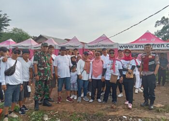 Pengamanan Kegiatan Jalan Sehat dan Marawis di Hari Jadi Desa Rawakalong