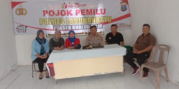 Polsek Kualuh Hilir Polres Labuhan Batu Laksanakan Pojok Pemilu