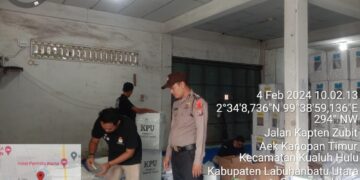 Polres Labuhanbatu Rutin Laksanakan Pengamanan Gudang Logistik Pemilu