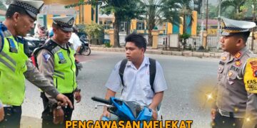 Kasat Lantas Polres Labuhanbatu Awasi Penindakan Pelanggaran Lalu Lintas dalam Ops Keselamatan Toba 2024