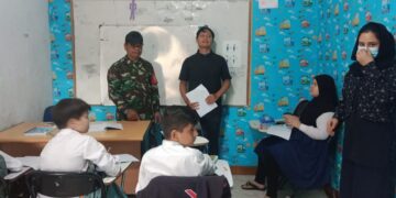 Pemantauan dan Pengecekan Tempat Pendidikan Anak-Anak Pengungsi di Desa Cibeureum