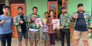 DPC dan GM GRIB Jaya Labuhan Batu Bagikan Beras untuk Menyambut Idul Adha