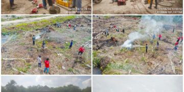 Penyegaran Satgas Karhutla, RPK PT RUJ Berikan Pelatihan dan Simulasi