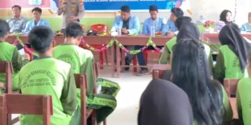 Mahasiswa KKN MBKM UNRI Sosialisasikan Bahaya Narkoba dan Psikotropika di Kubu Babussalam, Rokan Hilir