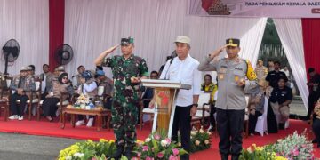 Danrem 061/SK Dampingi Pangdam III/Slw Pada Apel Siaga Pengawasan Masa Tenang Pilkada Serentak Jawa Barat 2024