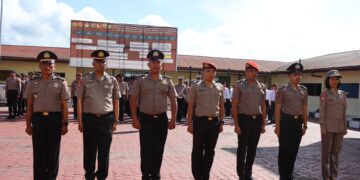 Upacara Kenaikan Pangkat di Polres Tapanuli Utara
