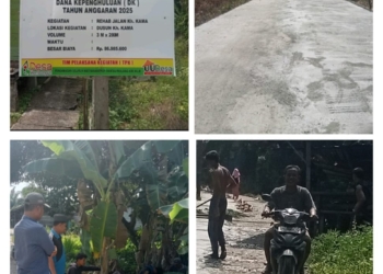 Masyarakat Apresiasi Pembangunan Rehab Jalan oleh Pemdes Rantau Panjang Kiri Hilir, Melalui Dana Desa (DD) TA 2025