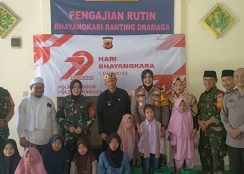 Kapolsek Dramaga Gelar Tasyakuran dan Santunan Anak Yatim dalam Rangka HUT Bhayangkara ke-79, Pererat Sinergitas Forkopimcam