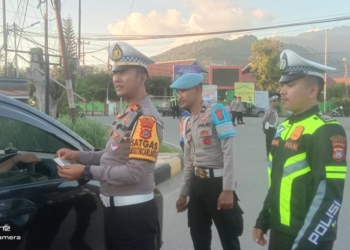 Hari Kelima Operasi Patuh Anoa 2025, Satlantas Polres Kolaka Utara Gelar Razia di Tunggu, Lasusua