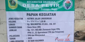 Pemerintah Desa Petir Laksanakan Pengaspalan Jalan Lingkungan di Kampung Malingping