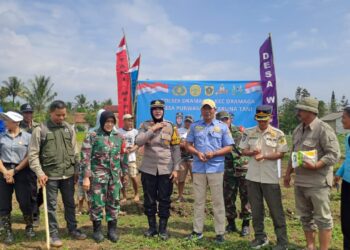 Kapolsek Dramaga Bersama Kepala Desa Purwasari Serta Forkopimcam Dramaga, Dukung Asta Cita Program Ketahanan Pangan