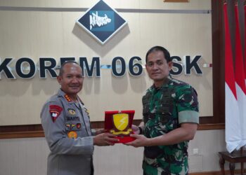 Danrem 061/SK Terima Kunjungan Komandan Detasemen 1 Pasukan Pelopor