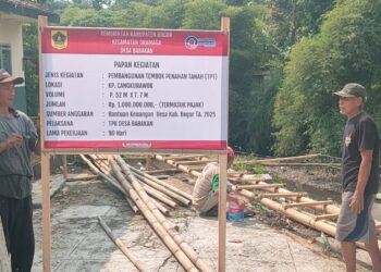 Pemdes Babakan Bangun TPT di Cangkurawok: Antisipasi Longsor dan Lindungi Permukiman Warga