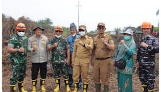 Camat Kubu, Kuba Sambut Kedatangan Pangdam I/Bukit Barisan Terkait Penanganan Karhutla