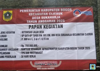 Pemdes Sukaharja Realisasikan Betonisasi Jalan Desa