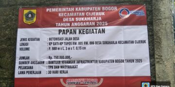 Pemdes Sukaharja Realisasikan Betonisasi Jalan Desa