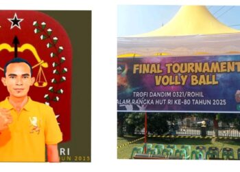 DPP TOPAN RI Lukman Nur Hakim Apresiasi Kodim 0321 Rohil Gelar Turnamen Bola Voli Sambut HUT RI ke-80