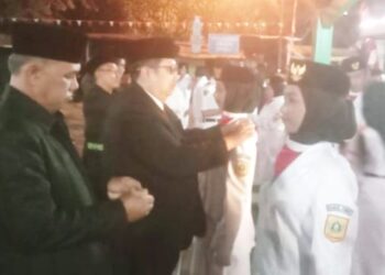 Pengukuhan Pasukan Pengibar Bendera Pusaka Tingkat Kecamatan Cigombong