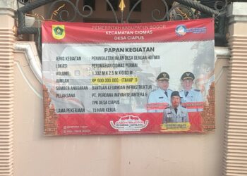 Pemdes Ciapus Realisasikan Bantuan Keuangan Infrastruktur Tahap I Tahun 2025 di Ciomas Permai