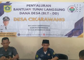 Desa Cikarawang Salurkan BLT dan Gelar Gerakan Pangan Murah