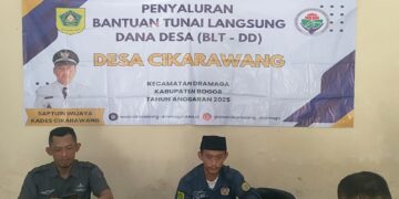 Desa Cikarawang Salurkan BLT dan Gelar Gerakan Pangan Murah