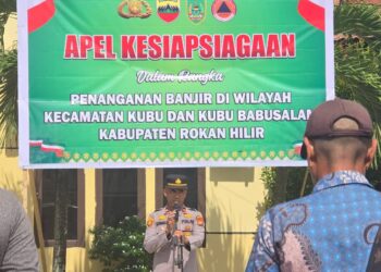 Polsek Kubu Gelar Apel Kesiapsiagaan Hadapi Musim Hujan dan Ancaman Banjir