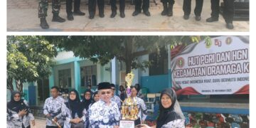 Wasto, S.Hut Hadiri Upacara Hari Guru Nasional dan HUT ke-80 PGRI Kabupaten Bogor