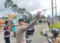 Pospam Terpadu Gadog Atur Lalu Lintas dalam Operasi Lilin Lodaya 2025