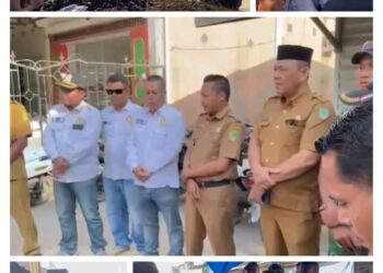 Tertibkan Pedagang Pasar Senin, Pemdes Rantau Panjang Kiri Gandeng Kecamatan, Satpol PP, dan Dishub Rohil