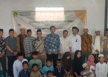 Peresmian Desa Tapos II Dirangkai Santunan Anak Yatim, Kades Nasrullah Tegaskan Desa Milik Bersama