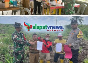 Bersama Tiga Pilar, Aparat dan Pemerintah Kepenghuluan Gencarkan Sosialisasi Pencegahan Karhutla di Rokan Hilir