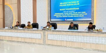 Polres Rohil Gelar Rakor Lintas Sektor Jelang Imlek dan Ramadhan